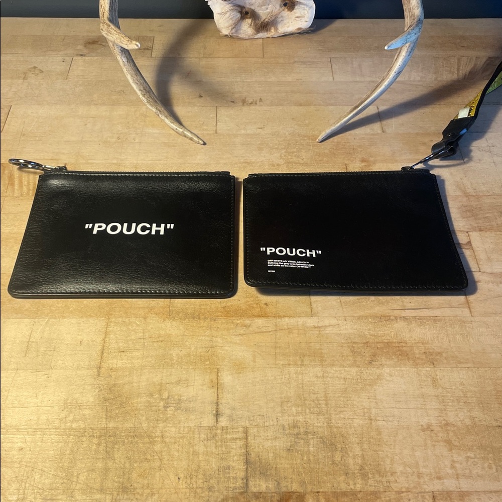 Off-White x Virgil Abloh 'Pouch' Double Pouch Zip Wristlet Clutch ! - Picture 6 of 12